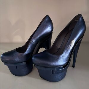 Versace Midnight Blue Platform Pumps Size 38